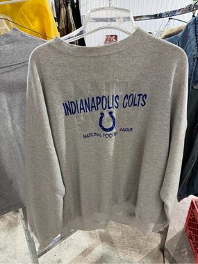 Vintage Logo Athletic Indianapolis Colts Gray Crewneck Sweatshirt XL NFL